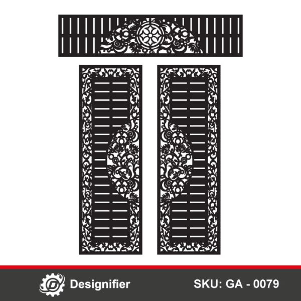 The Floral Scrolls Mandala Gate DXF GA0079 vector file is optimized for diverse CNC and laser cutting applications