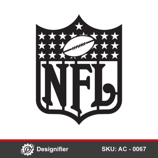 The digital vector design National Football League DXF AC0067 is perfect for laser cutting or CNC routing
