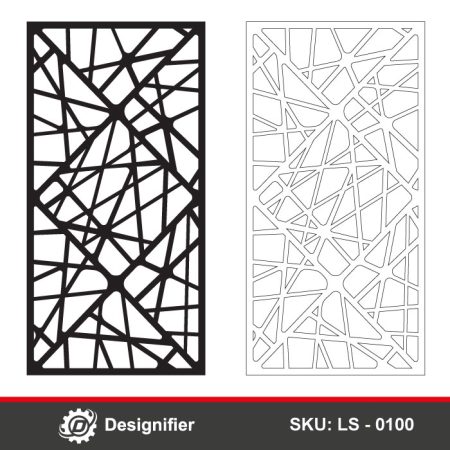 Minimalist Square Door DXF LS0100 is designed for precision laser cutting or CNC routing, making it ideal for door panels or decorative partitions