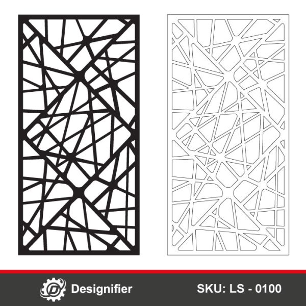 Minimalist Square Door DXF LS0100 is designed for precision laser cutting or CNC routing, making it ideal for door panels or decorative partitions