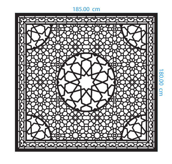 Decorative Islamic Panel DXF GA0091, SVG CDR File Ready For Laser Cut And Plasma, Creative Islamic Privacy Screen - Image 2