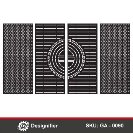 Geometric Greek key Gate DXF GA0090 is a perfect design for gates, doors, or privacy screens, for laser cutting or CNC manufacturing
