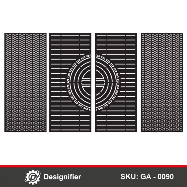 Geometric Greek key Gate DXF GA0090 is a perfect design for gates, doors, or privacy screens, for laser cutting or CNC manufacturing 