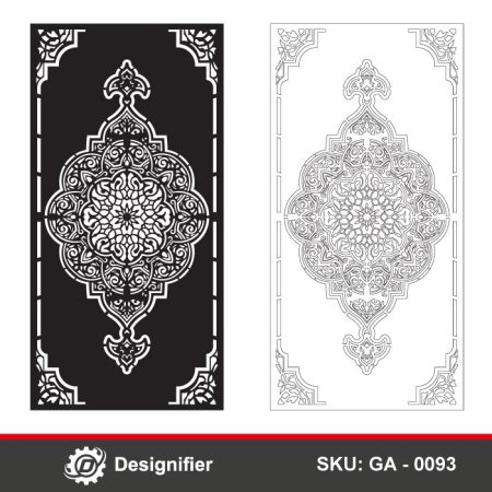 The Islamic Style Mandala Gate DXF GA0093 is ideal for laser cutting or CNC applications, such as decorative gates or doors. You can use it in laser cutting and CNC