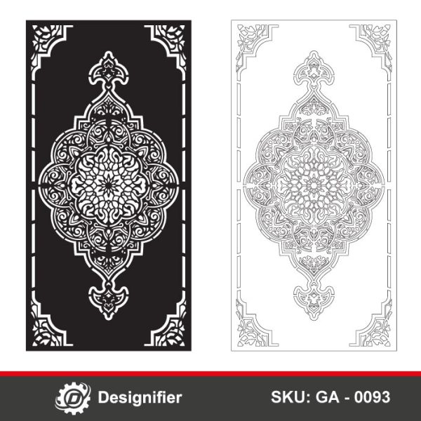 The Islamic Style Mandala Gate DXF GA0093 is ideal for laser cutting or CNC applications, such as decorative gates or doors. You can use it in laser cutting and CNC