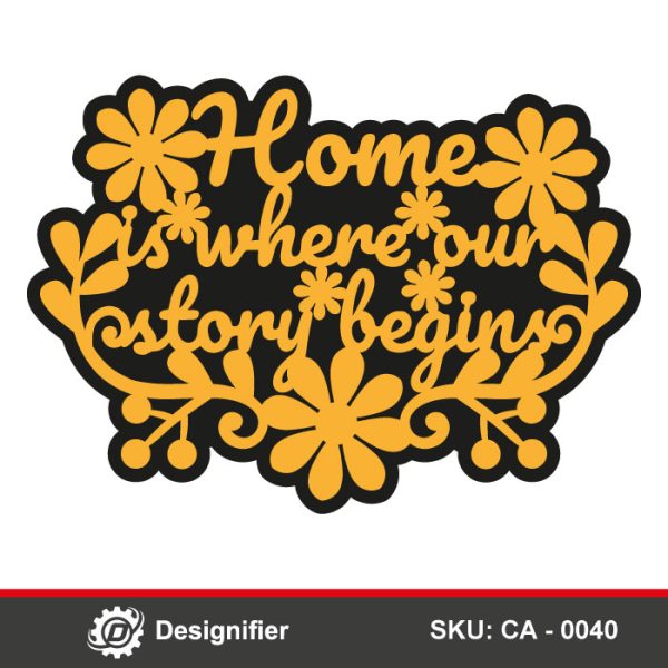 Family Quotes Sign DXF CA0040 is perfect for laser cutting family home signs or CNC projects. It is ideal for personalized home décor with a meaningful touch