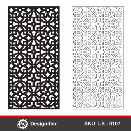 You can use the Islamic Geometric Panel DXF LS0107 vector design for laser cutting, CNC routing, and plasma cutting to enhance walls, partitions, gates, and decorative screens