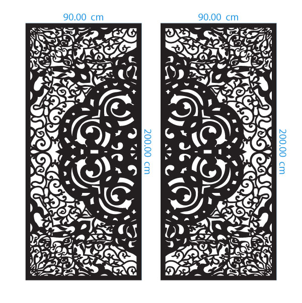 Luxury Moroccan Gate DXF GA0099, CDR Vector File For Laser Cut Or Plasma, Dazzling Ornamental Panel Design - Image 2