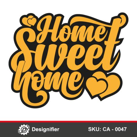 Sweet Home Layered DXF CA0047 is perfect for laser cutting and CNC applications. It is ideal for custom wall art, entryway panels, and decorative home signage projects